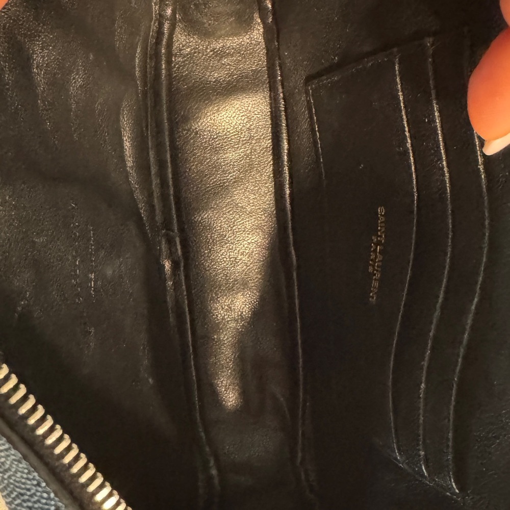 Black Saint Laurent mini lou camera bag - crossbody with gold chain - Picture 7 of 7